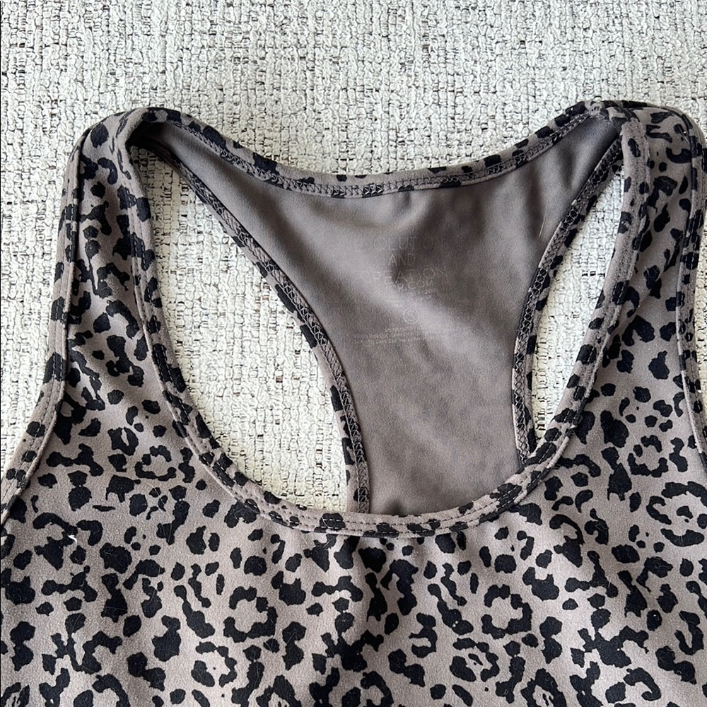 Leopard Print Racerback Tank Top - Picture 2 of 3
